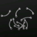 10 Pieces Acrylic Transparent Hoop Ring Bar Eyebrow Navel  18G