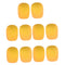 10pcs/Pack Mini Size Headset Microphone Protective Sponges Cover Yellow