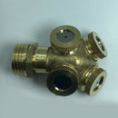 4-Head Brass 1/2" DN15 Garden Watering Agriculture Spray Nozzle Sprinkler