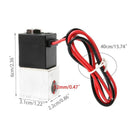 DC 12V 1/4" 2 Way Normally Closed Pneumatic Aluminum Electric Solenoid Air Valve