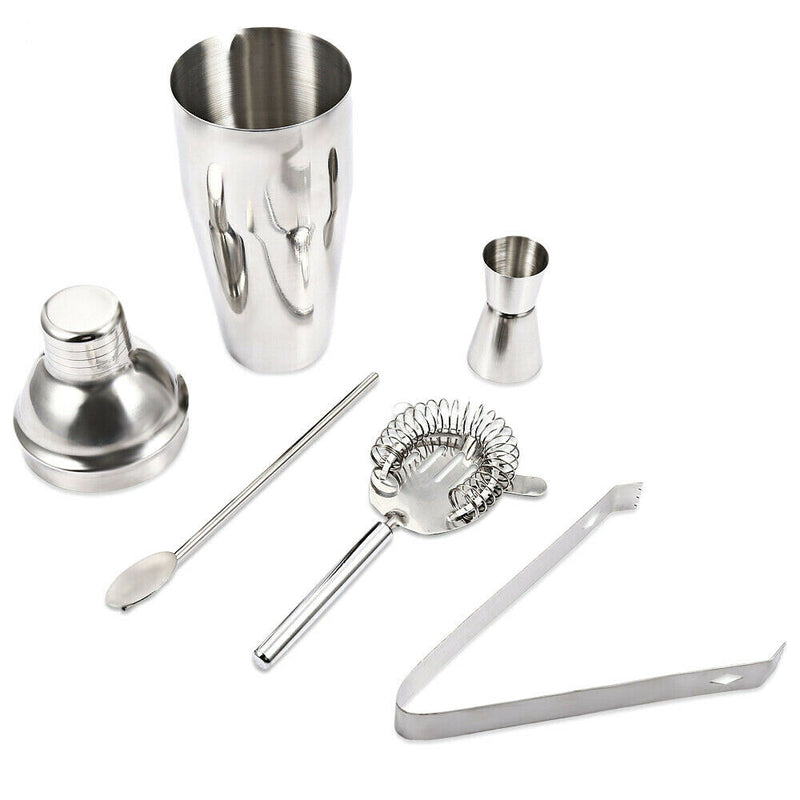 5Pcs 750ML Stainless Steel Cocktail Jigger Mixer Bar Bartender Kit Newest Useful