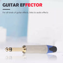 6.35mm TS Mono Plugs 6.35 mm 2-Pole Microphone Amplifier Audio Connectors Blue
