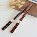 2 Pairs Japanese Chopsticks Wood Non-Slip-Sushi Chop Sticks Sets Chinese QTX