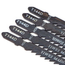 10pcs T144D HCS T-Shank Curved Wood Fast Cutting Jig Saw Blades Serration ME