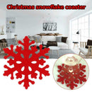 The Cellar Set of 4 Snowflake Coasters, Red, Christmas HOT Coasters Holiday X1G8