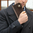 Men's Long Clutch Wallet Credit Card Bifold Holder Purse with Anti-Theft Chain
