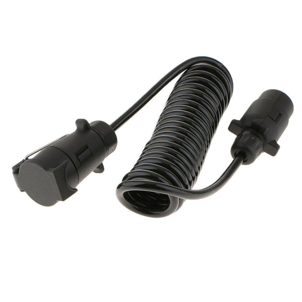 7 Pin Round Trailer Boat RV Connector Plug Light Adapter 2Meters