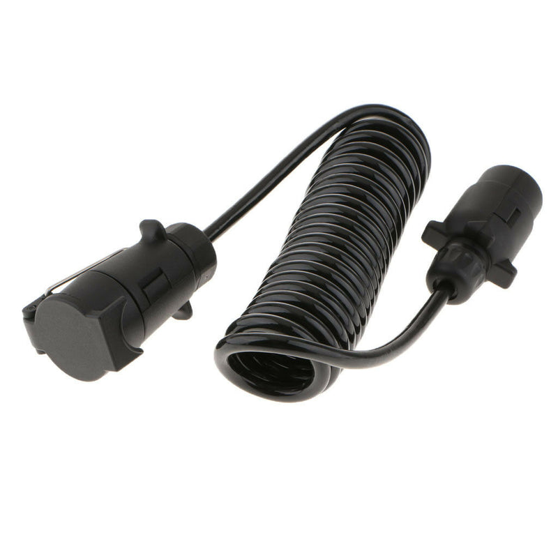 7 Pin Round Trailer Boat RV Connector Plug Light Adapter 2Meters