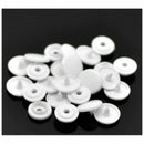 200 Sets T3 Plastic Snap Buttons Fasteners 9x3mm 9x4mm 10x5mm White