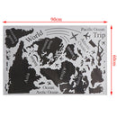 Large Size World Map Wall Stickers Black Map of The World Home Decor Wall Dec-OZ
