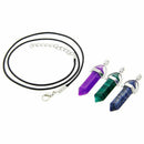 16pcs Creative Shape Healing Pointed Chakra Beads Stone Pendants for DIY Ne