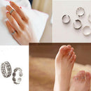 12PCS/Set Celebrity Jewelry Retro Adjustable Cuff Toe Finger Foot Midi Ring