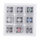 9 Cherry mx switches keyboard tester kit clear keycaps pcb mechanical key OZ