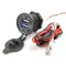 3.1A Waterproof USB Charger Socket Touch Switch Power Outlet for Car Motorcycle