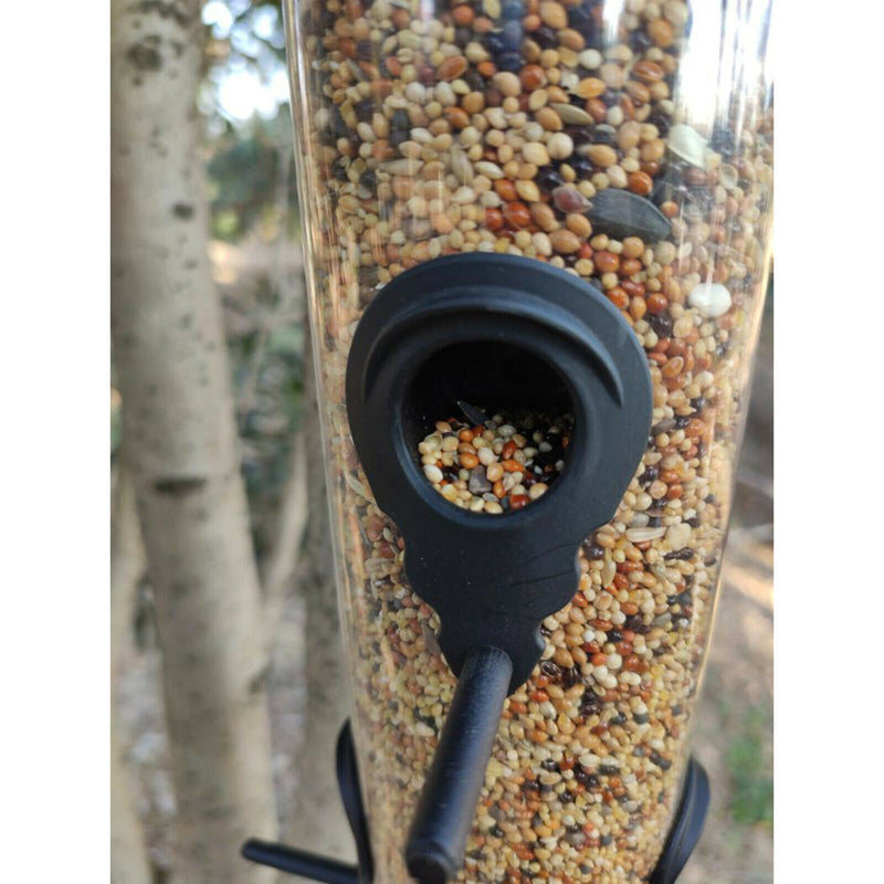 Clear Bird Feeder Automatic & Seed Food Feeder Outdoor Cage for Parrot Cockatiel