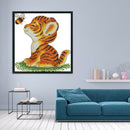 DIY Needlework 11CT Art Stamped Canvas Kit Cross Stitch (D384 Small Tiger)