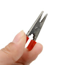 10Pcs Alligator Clips Vehicle Battery Test Lead Clips Probes 32mm Red+Black ï¼D