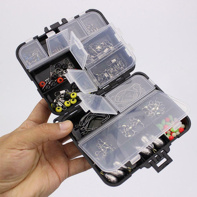 160 Pieces Fishing Accessories Kits Jig Hooks Fishing Set with Tackle Box