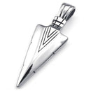 Jewelry Stainless Steel Arrowhead Arrow Men's pendant with 50cm Chain, neck