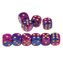 10Pc Purple Blue Six Sided D6 Dice Die for Dungeons & Dragons Role Play Accs