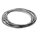 20Pcs Black Stainless Steel Wire Cord Necklace Choker Findings DIY 46cm