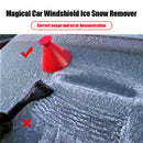 Dual Funnel Car Window Windshield Magical Ice Scraper Snow Remover (Red)
