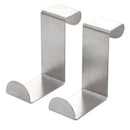 2PC Back Door Hook Stainless Steel Kitchen Cabinet Clothes Hanger Home Stor U3V1