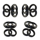 4 Sets Rubber Front Fork Shock Oil Seal and Dust Seal Set 41mm x 54mm x 11mm