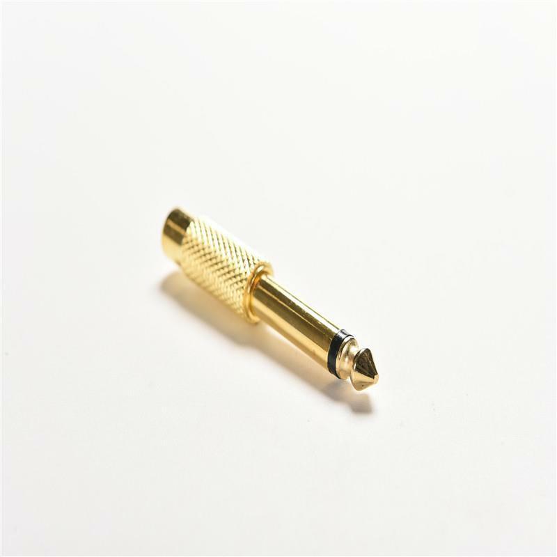 2x 6.35mm 1/4" Mono Male Jack to RCA Female Plug Audio Adapt Cable Converte ES