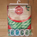 Waterproof Mould Proof Polyester Print Green Santa Claus Shower Curtain