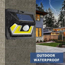 54LED COB Solar Power Wall Lamp Motion Sensor Waterproof 3 Sided Lights Outdoor