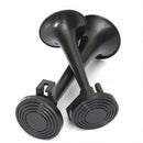 2PCS Black Air Horn Dual Trumpet Air Pump Air Horn Pipe Car Truck Train Boat ME