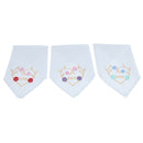 Cotton Floral Embroidered Handkerchiefs Set of 3