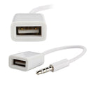 USB3.0 Mini TF Card Reader+3.5mm AUX Audio to USB2.0 Adapter for Car Stereo