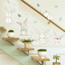 Rabbit Flower Wall Stickers For Kids Rooms Home Decor Wall Decals Pvc Diy FT