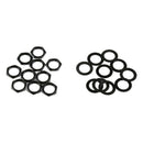Set of 10 Guitar Jack Socket Nuts + Washers for Electric Guitar Basss Black
