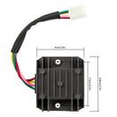 4 Wire 2 Phase Motorcycle Regulator Rectifier Black 12VDC Bike Scooter
