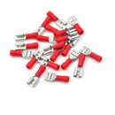 20Pcs 6.3mm Insulated Female Spade Terminal Crimp Wire Connector 22-18AWG Red Z