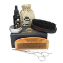 Beard Grooming Travel Kit Oil Balm Scissors comb Mini bag Men Mustache Care Kit