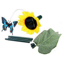 1x Dancing Solar / Battery Sunflower with butterfly on garden tufts Garden
