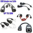 USB UTP Extender Adapter Over Single RJ45 Ethernet CAT5E 150ft Extension Cable