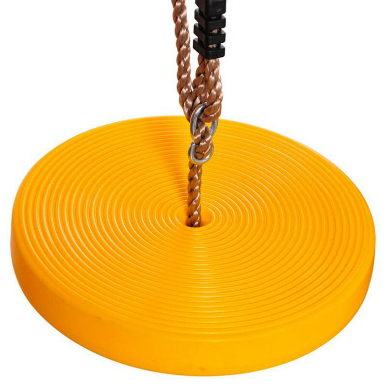 Yellow Children Outdoor Tree Hanging Disc Rope Swing Garden Accessories Toys