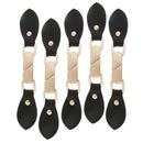 5 Set Black PU Sewing Buckle Hook and Eye Clasp for Clothes Sewing Fastener