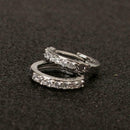 Women Fashion Single Row Copper Hoop Huggie Earrings Delicate Gift B4X7
