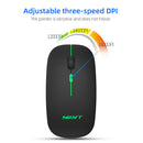 Bluetooth 2.4G Rechargeable Dual Mode Wireless Light Optical Mouse (Black)