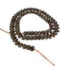 5x8mm Faceted Brown Snowflake Obsidian Rondelle Loose Beads Gemstones 15''