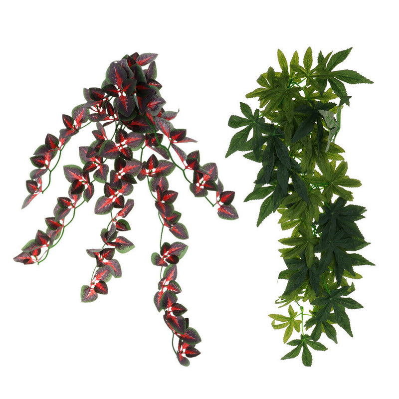 Pack of 2 Jungle Vines Flexible Pet Habitat Decor for Lizards, Frogs and Other
