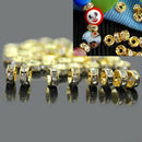 50Pcs 6mm Crystal Rhinestones Golden Tone Spacers Loose Beads Shining Jewelry