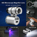 60X Foldable Mini Magnifier LED & UV Illuminated Jewelry Diamond Eye Loupe