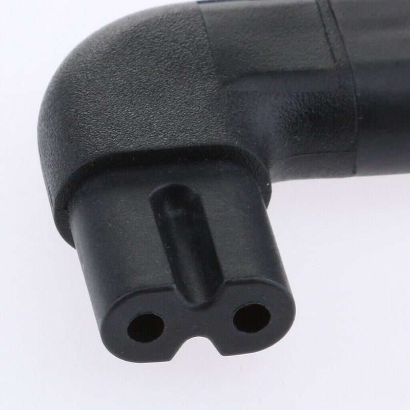 1 X IEC320 C7 To C8 Right Angle 90 Degree Angled AC Power Adapter Extension